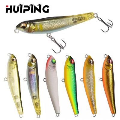 China ABS HUIPING Sinking Pencil Lures PESCA 7g 71mm Artificial Groundbait Bass Fishing Wobbler Lures for sale