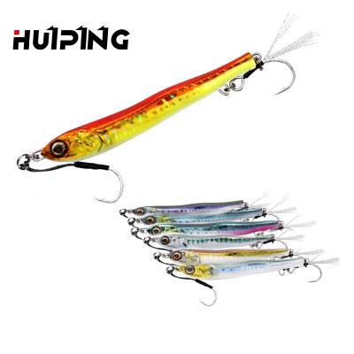 China OEM 30g 40g 60g Metal Jig Metal Jig Bass Lure Hard Bait Sinking Saltwater Sea Water Artificial Bait Bait Metal Jig HUIPING for sale