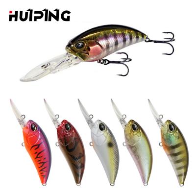 China Hard Artificial Plastic Floating Lures Bass Trout Fishing Crank Lures 9065 Bait 16g 87mm Topwater Crankbait HUIPING ABS Plastic Wholesale for sale