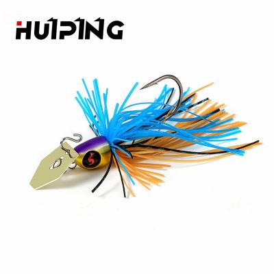 China Lead Fishing Lures 7g Lead Casting Jig Head Silicone Edges Spinner Fishing Lures for sale