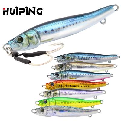 China Lead HUIPING OEM 60mm Metal Fishing Jig Lead 30g 60mm Bass Fishing Lure Hard Swimbait Saltwater Jig Bait Sinking PESCA for sale