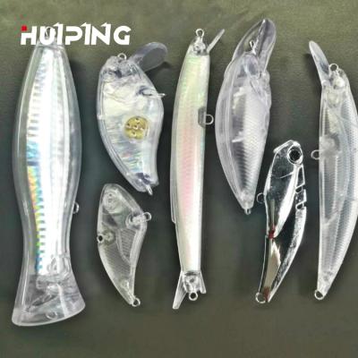 China ABS Plastic Lures Fishing White Unpainted Plastic Body Artificial Hard Lure Bait For Minnow Crank Snap VIB Pencil for sale