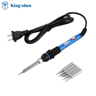 China Soldering Iron 5 PCS Soldering Iron Tips 60W Electric Soldering Irons Gun Soldering Station Heat Soldaring Pencil Iron Electric Soldering for sale