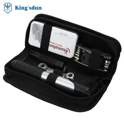 China Bicycle Repairing Tool Kit Kingsdun 16 in 1 Bag Multifunctional Bicycle Repair Tools Bike Flat Tire Repair Kit Kit with Portable Bag for sale