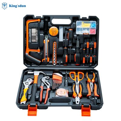 China Kingsdun 102Pcs Woodworking Maintenance Kit Household Tool Set Professional Tool Kit Electric Tool Box Car Repair for sale