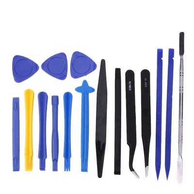 China Household Tool Kit 18 in 1 Professional DIY Tools Opening Pry Tool, Repair Kit for Phone Metal Pry Bar Smart Anti-Static Tweezers for sale