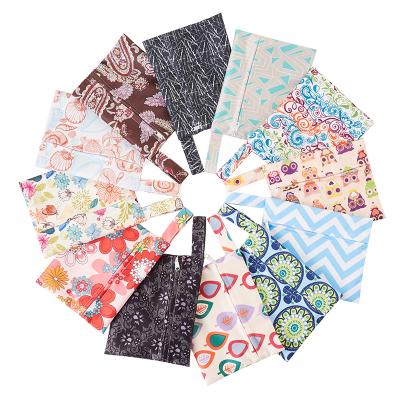 China Bounippy Waterproof PUL Fabric Small Size 18*14cm Menstrual Pads Bag Rainbow Pattern Washable Storage Wet Bag for sale