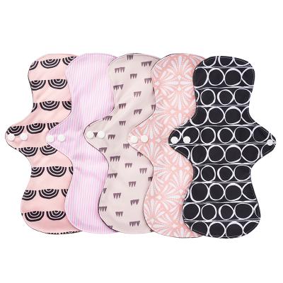 China Bounippy Wholesale Cheapest Pads Reusable Washable Menstrual Eco Friendly Breathable Women Sanitary Napkin Pads for sale