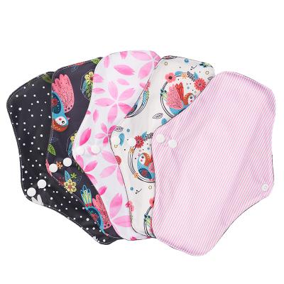 China Bounippy Menstrual Bamboo Charcoal Cloth Breathable Sanitary Napkins Pad Washable Reusable Eco-Friendly Breathable Pads for sale