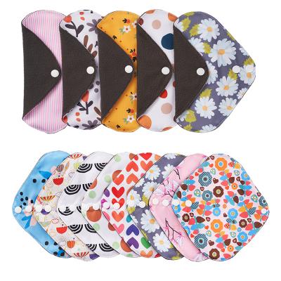 China Cute Washable Reusable Shape Organic Cotton Cloth Bounippy Pads Menstrual Sanitary Napkin for sale