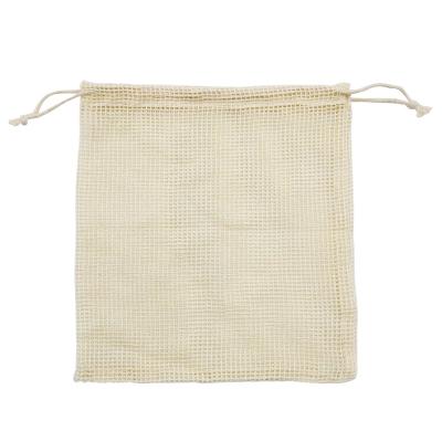 China Bounippy Eco-Friendly Reusable Organic Cotton Produce Bags Set With Drawstring For Grocery Fruit Vegetable Cotton Mesh Laundry Bag Washable for sale