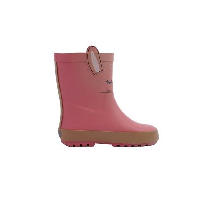 China Fashion Trend Best Selling Fashion Trend Tile Cat Girl Baby Kid Child Durable Three-Dimensional Rain Boots Waterproof for sale