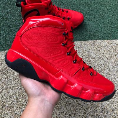 China Designer Shoes 2022 New Release AJ9 Chile Comfortable Custom Shoes High Top Red Basketball Sneakers Cushion Jogging Walking Shoes for sale