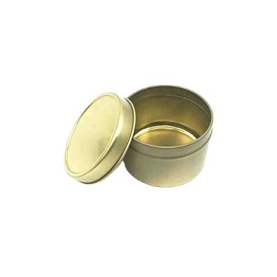 China 4oz Candle Packaging 60*40mm Round 100ml 8oz Gold Color Candle Tin Box Metal 4oz Small Can For Candle Packaging for sale