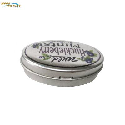 China Mints / Small Oval Candy Tin Can Tin Container For Mints / Pills Packing Storage for sale