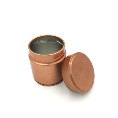 China Matcha tea round shape matcha tea the small tin can metal tin can for 30g matcha powder for sale