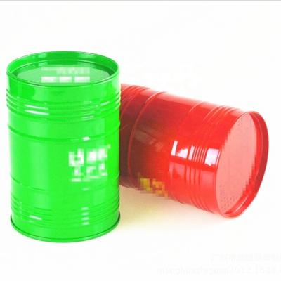 China Tea oil drum shape metal tin box barrel tin can for tea packaging for sale