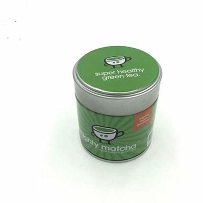 China Recyclable airtight metal matcha canister tin can matcha packaging screw cap container for sale