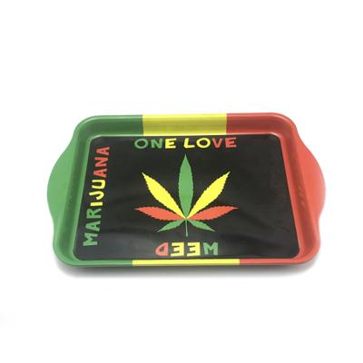 China Tin Custom Metal Tin Cigar Tray Rolling Tray Tobacco for Smoking Ashtray for sale