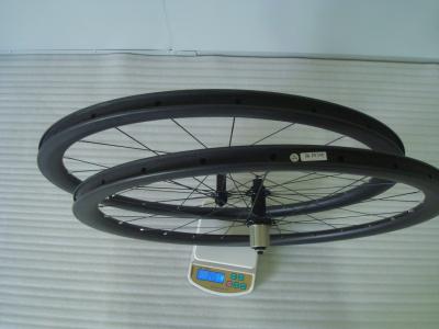 China 40mm Depth 25-27.5mm width Aero 700C Carbon Bike Wheelset with Baslt BrakeTrack for sale