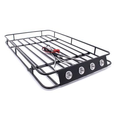 China RC II Model KYX 1/10 RC Crawler Metal Roll Cage Luggage Tray Roof Rack w/LED Redcat Gen8 Scout for sale