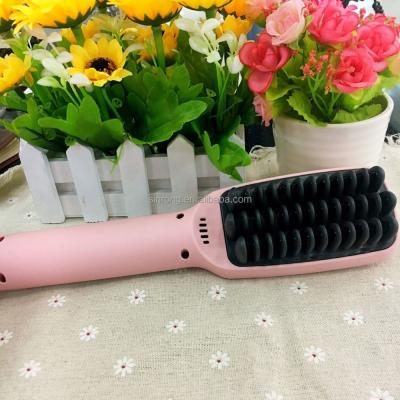 China New LCD Temperature Display 2163 Electric Hair Straightener Brush for sale