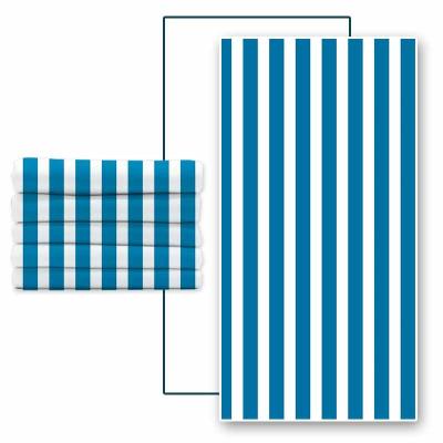 China Kid Safe Shack Striped Beach Towels Adult Rectangle 1Piece/Mesh Bag Blue And White Printed Microfiber GRS Summer Good Quality 1 Piece for sale