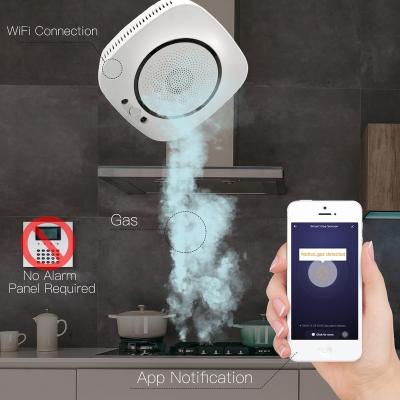 China Tuya WiFi Remote Control Smart Wireless Gas Leak Alarm Sensor Gas Leak Detector CO/Coal/Natural Gas For Kitchen Home for sale