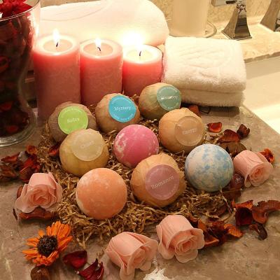 China Handmade Body Skin OEM Sea Salt Fragrance Bath Bombs Simple Packaging Lavender Candy Cupcake Bath Bomb Supplies Gift Set Private Label for sale