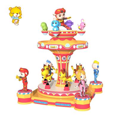 China Fiberglass Amusement Child Ride Mall Passengers 6 Small Carousel For Sale Kids Go Bondage Fairy World Spinning Carousel for sale