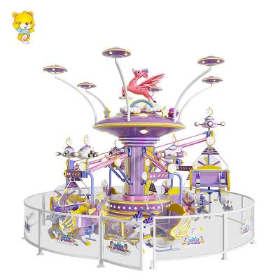 China Other Large Amusement Park Equipment Rotating Deer Chair Kid Flying Ride for sale