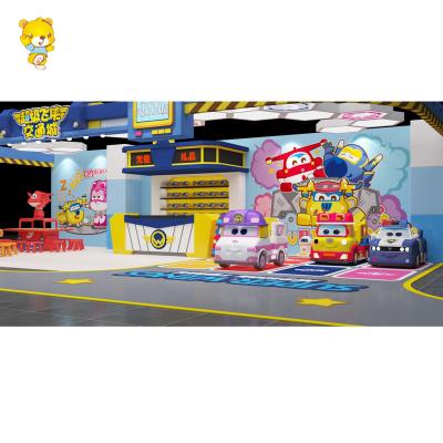 China Fiberglass shopping mall children traffic city educational project for children to ride driving school car battery car for sale