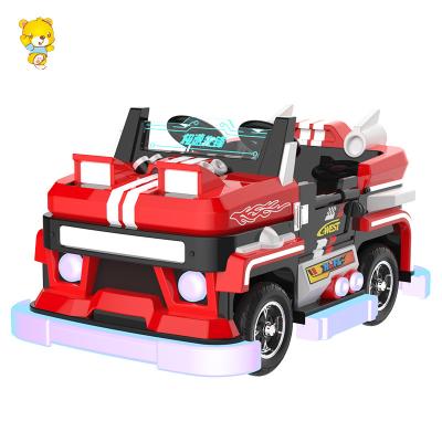 China Fiberglass Theme Park Kids Ride Radar Alert Battery Operated Kids Ride For Sale Fiberglass Car Enthusiast Car Indoor Bumper Car for sale