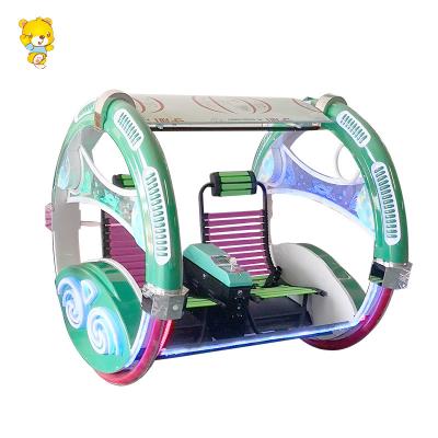 China Other Kids And Adult Shopping Mall Amusement Park Moonwalk Leswing Lebar Spinning Happy Swing Car for sale