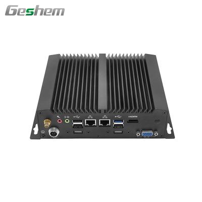 China Super fanless industrial mini pc windows 10 computer pc i7 i5 i3 industrial vehicle computer embedded mini processor for sale