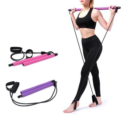 China Durable Toning Abdominal Trainer Body Resistance Bands Pilates Exercise Stick Fitness Home Yoga Gym Muscle Stick for sale