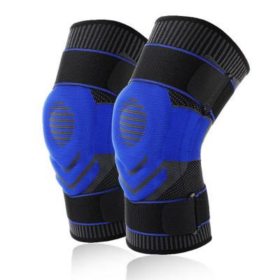 China Protective Elastic Breathable Sports High Avoid Injury Silicone Knee Compression Pad Breathable Knee Brace for sale