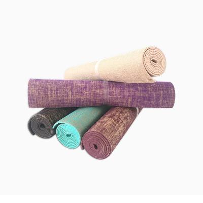 China High Density Non-Toxic Non-Toxic Non-Toxic Natural Hemp Burlap Yoga Exercise Viable Breathable Mat for sale