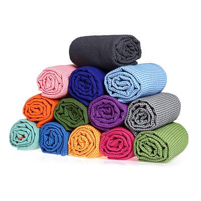 China Yoga Pilate Exercise Sports Travel Foldable Mat Yoga Towel Anti Slip Mat Yoga Blankets Non Slip Fitness Exercise Pilates Workout for sale