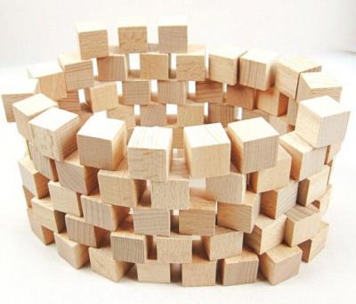 China 20mm beech wood cubes natural wood blocks for sale