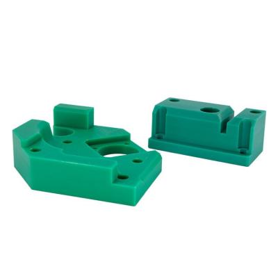 China Recyclable Surface: Soft High Hardness Green Pure Nylon Parts Engineering CNC Machining Custom Nylon Block for sale