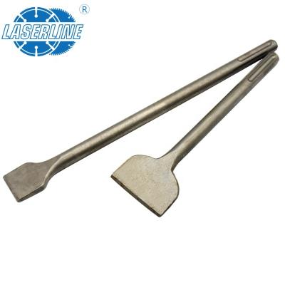 China Durable 40Cr Alloy Steel SDS Max Chisel Point Flat For Ceramic Concrete Stone Brick Rust Splatter Removal for sale