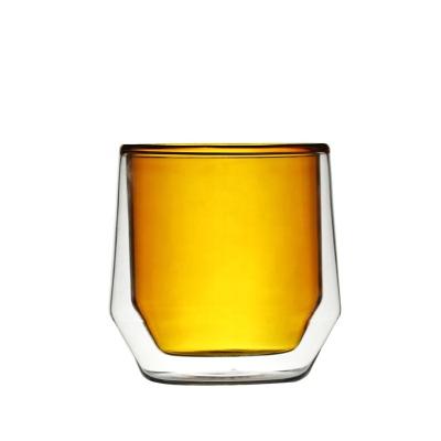 China Wholesale Viable Custom Insulated Amber Coffee Glass Mugs for sale