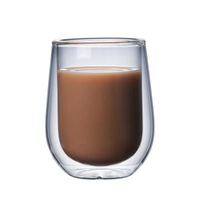 China Sustainable 200ml 250ml Iced Insulated Glass Travel Coffee Mug Mugs for sale