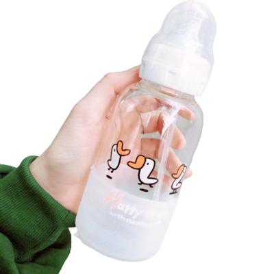 China BPA Free Borosilicate Glass Viable Baby Bottles With Nipple For Adults for sale