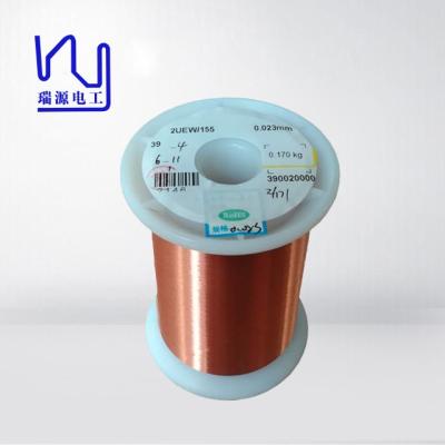 China Super Thin Voice Coils 2uew 3uew 155 Round 0.063mm Enameled Magnetic Copper Wire Wire For Winding for sale