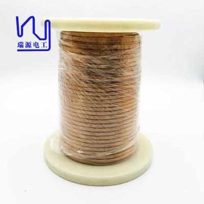 China Motor Winding 0.4mm * 45 Taped Litz Wire Overall Size 5mm*2mm Profiled Copper Strand for sale