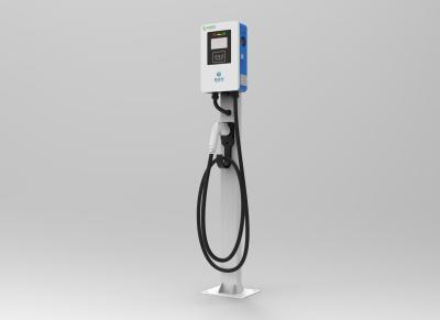 China White And Blue 7KW AC EV Charger Pile For Office Hotel Parking Lot for sale