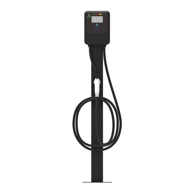 China Suporte de cartão de crédito Carregador de carro elétrico 7KW Carregador rápido de corrente acústica preta à venda