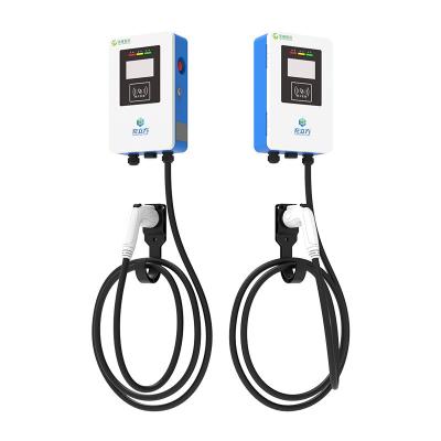 China 7KW/32A Blue And White Wall-Mounted / Post-Type Single-Gun Electric Vehicle Charging Pile for sale